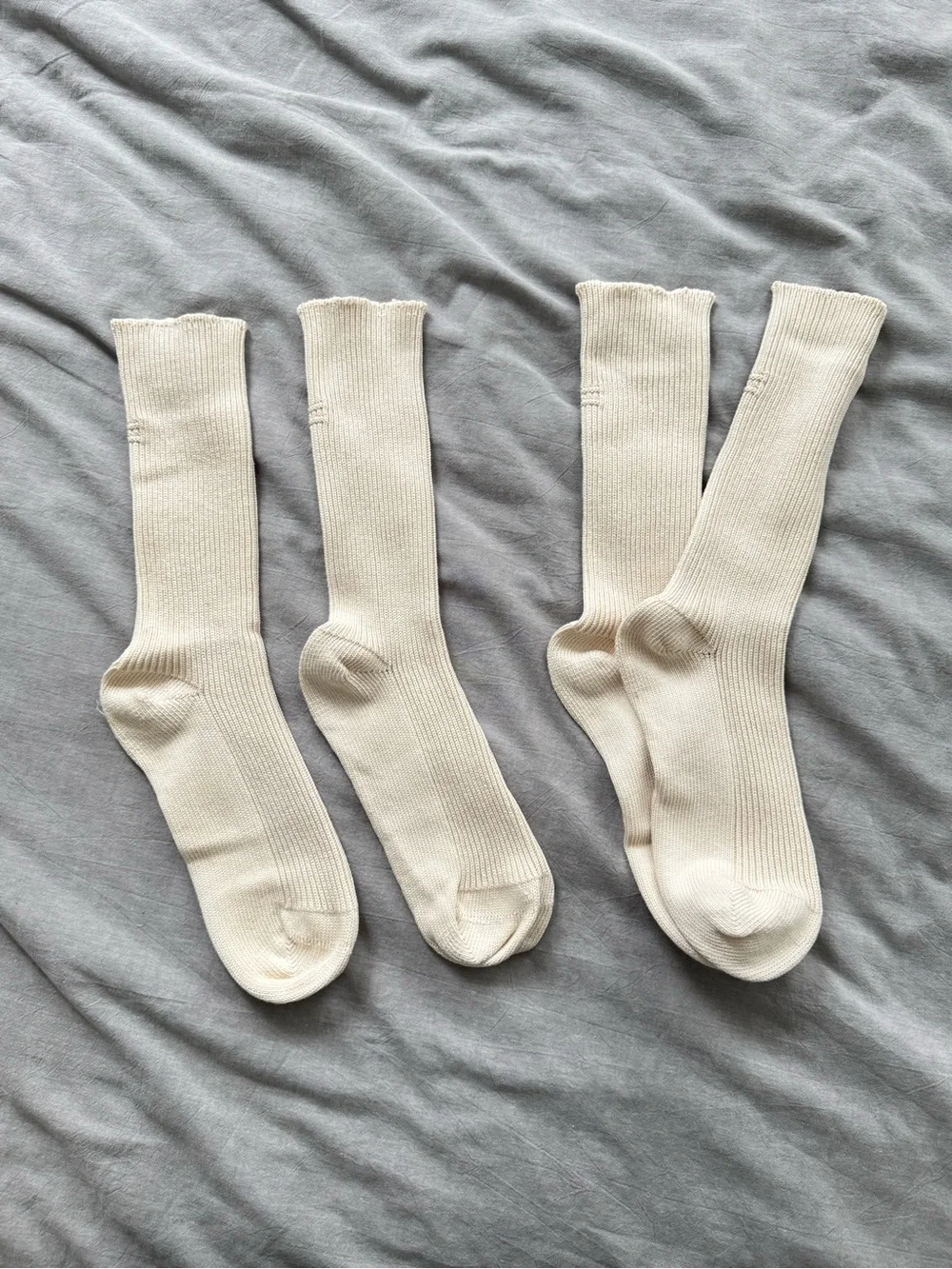 Cottonique Organic Elite Elastic-Free Natural Cotton Socks Set of 2 Unisex NWT